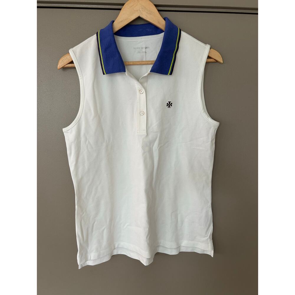 Tory Sport Sleeveless Performance Piqué Polo golf luxury tennis core breathable